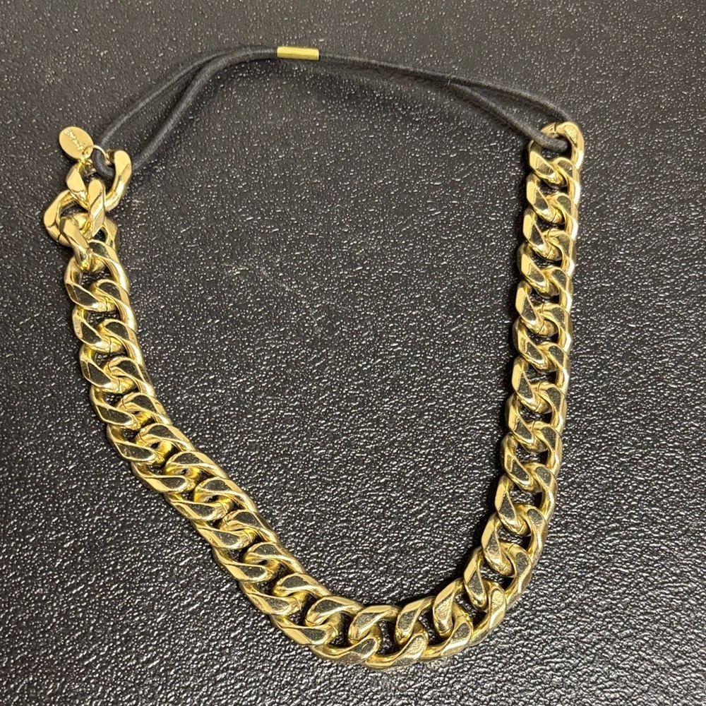 Cara New York Chunky Gold Tone Chain Link Hair Band Accessory Runway